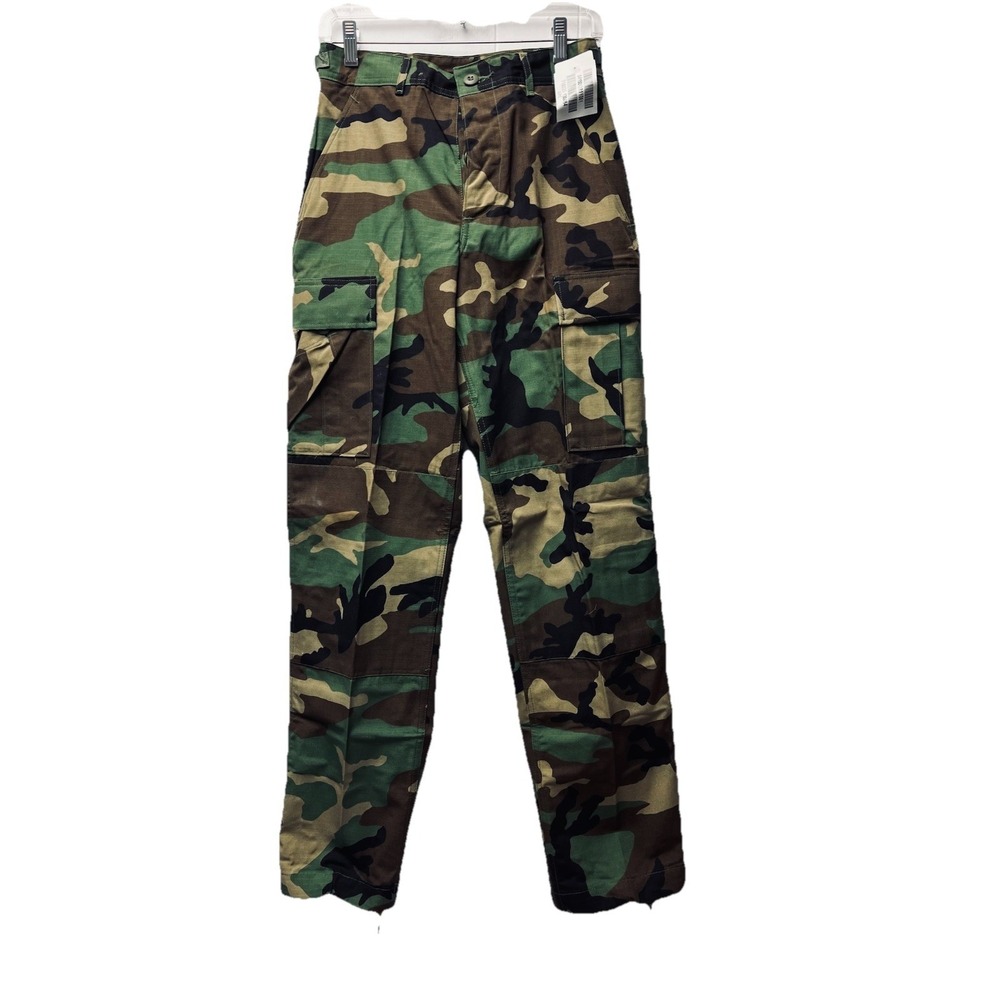BDU Camo Combat‎ Pants Women's XS Reg Cargo Army Fatigue Military Hunting NEW